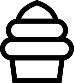 Frozen Yogurt Sketch Svg Vector, Free Vectors File